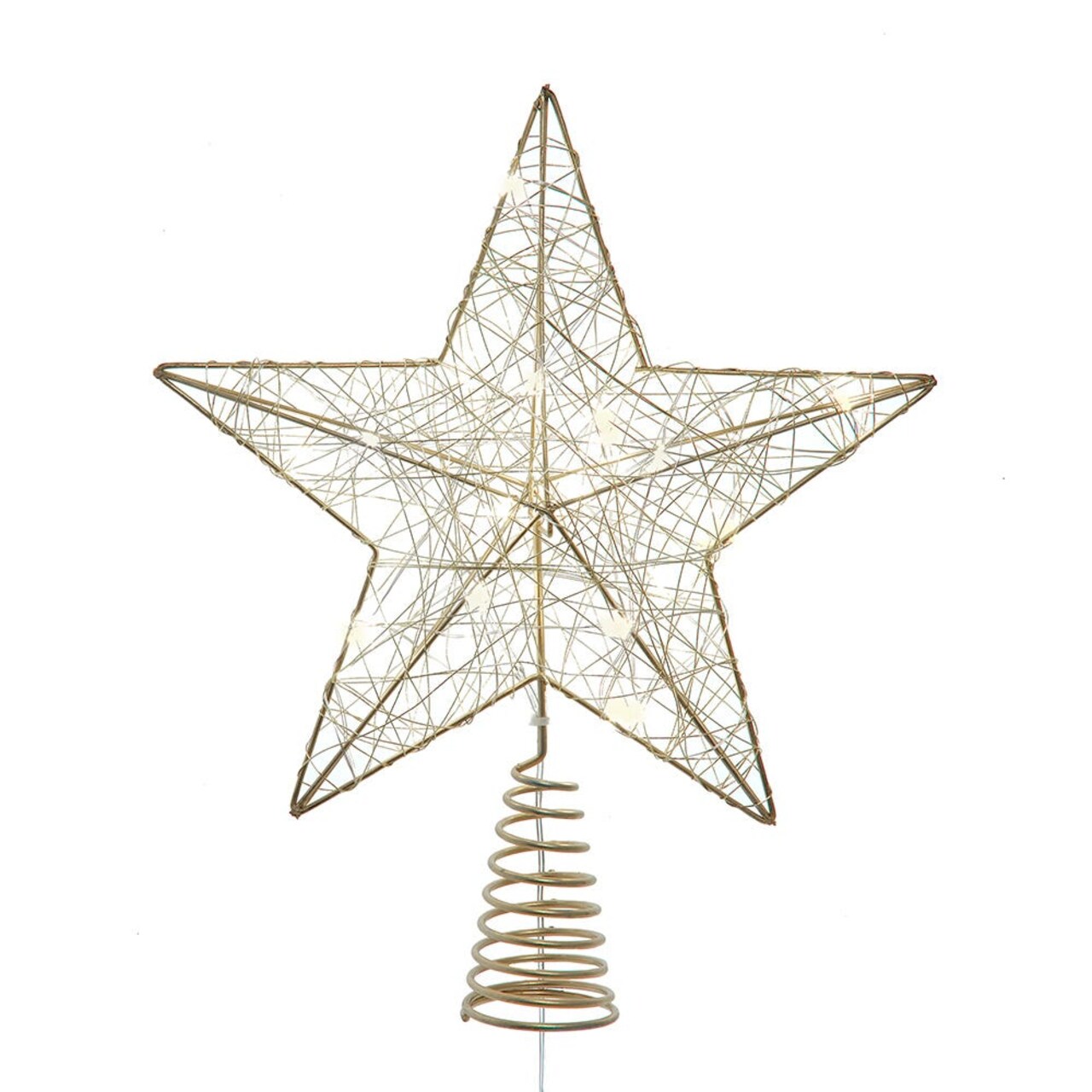 Kurt Adler 11.8-Inch Battery Operated 5-Point Metal Star Tree Topper